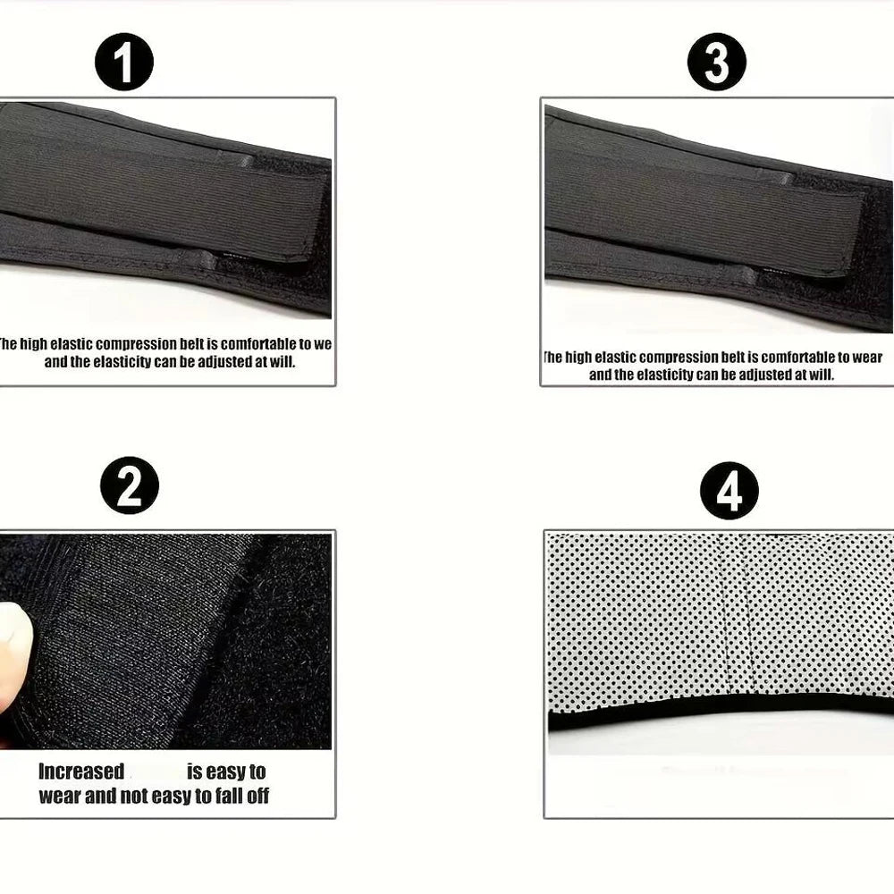 Verstellbarer Doppelgurt Rückenbandage - Klettverschluss individuell anpassbar 65-125cm Taillenumfang, ergonomische 3D-Passform LWS