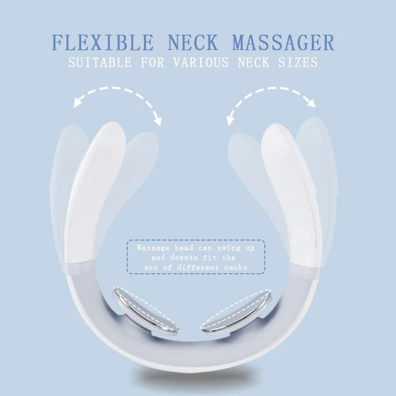 Kompaktes Nackenmassagegerät mit USB-Kabel, tragbar und kabellos für Entspannung unterwegs, im Auto oder auf Reisen