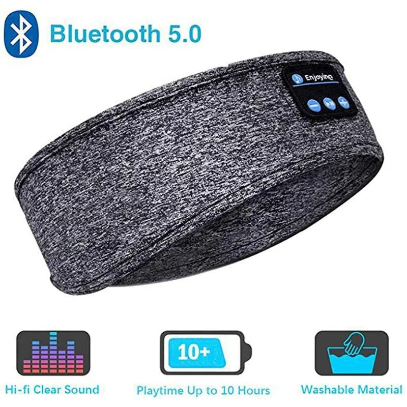 Bluetooth 5.0 Schlaf-Kopfhörer mit Augenmaske - 10 Stunden Akkulaufzeit, HD-Stereo-Sound für Musik, Podcasts und Hörbücher genießen