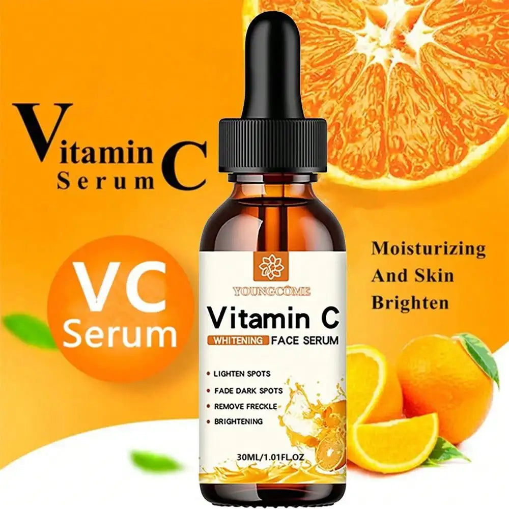 Vitamin C Gesichtsserum 30ml mit Hyaluronsäure, Anti-Aging Hautpflege gegen Pigmentflecken, Falten und Aknenarben