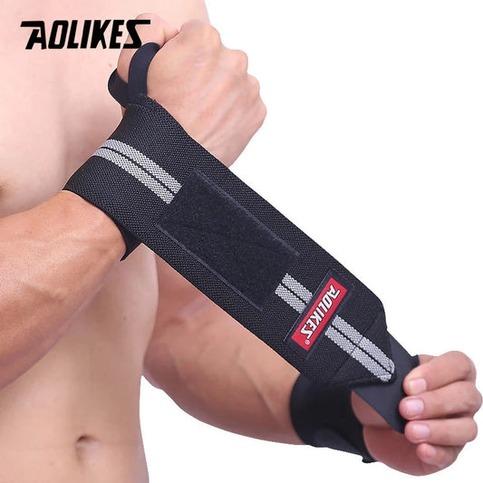 AOLIKES Handgelenkbandagen Paar für Kraftsport Powerlifting Crossfit mit verstellbarem Klettverschluss für maximale Stabilität