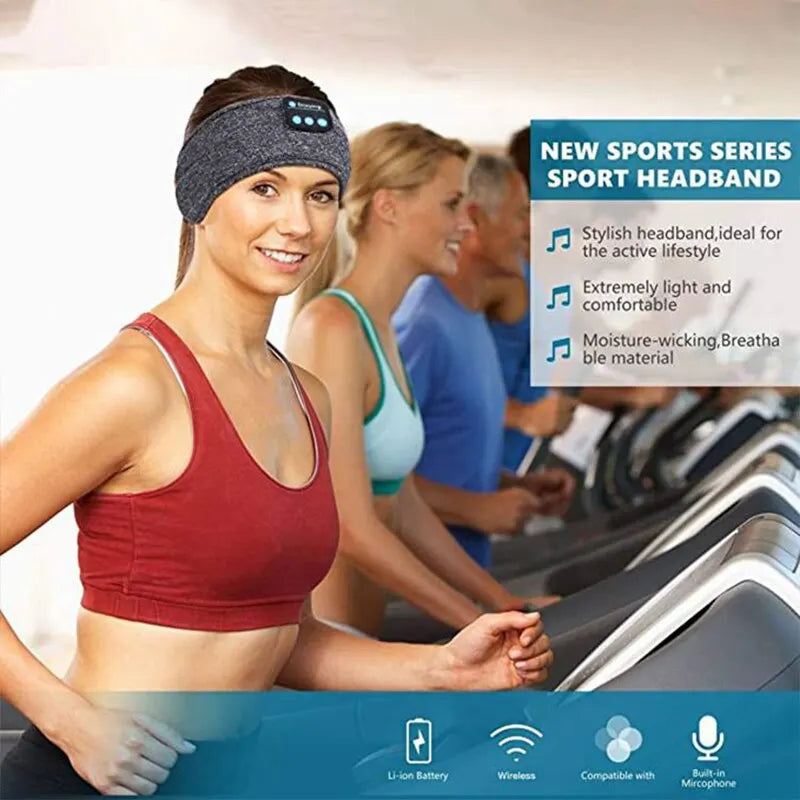 Waschbares elastisches Schlafband mit herausnehmbaren Bluetooth-Lautsprechern - Perfekte Passform für Kopfumfang 52-62cm dehnbar