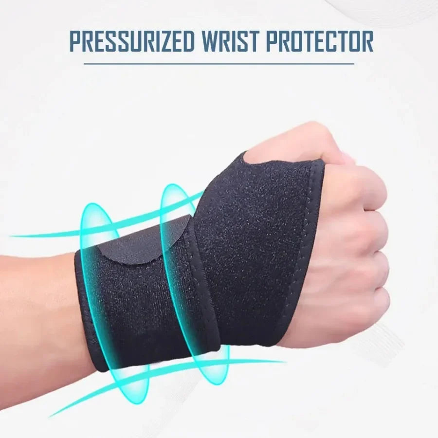 Sportler trägt Handgelenkbandage mit Daumenstütze beim Training, optimale Stabilität, Schmerzprävention, professionell