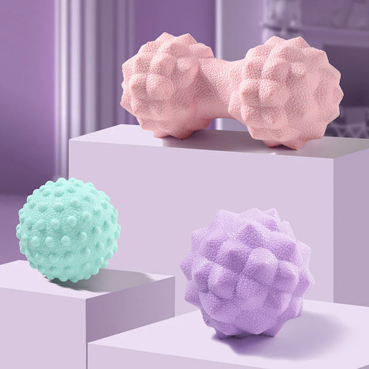 Igelball Faszienball Plantarfasziitis, genoppt Triggerpunkt-Therapie, Fußschmerzen lindern, 7-8 cm Sport Fitness blau