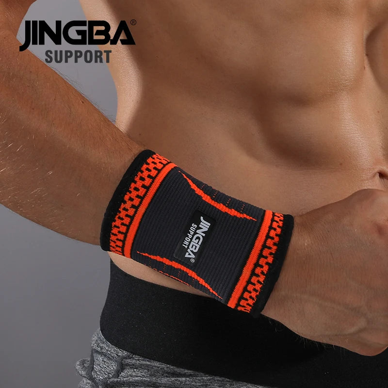 Detailansicht Sport-Armbandage, atmungsaktives Nylon-Material, verstellbare Kompression, elastisch, langlebig, waschbar