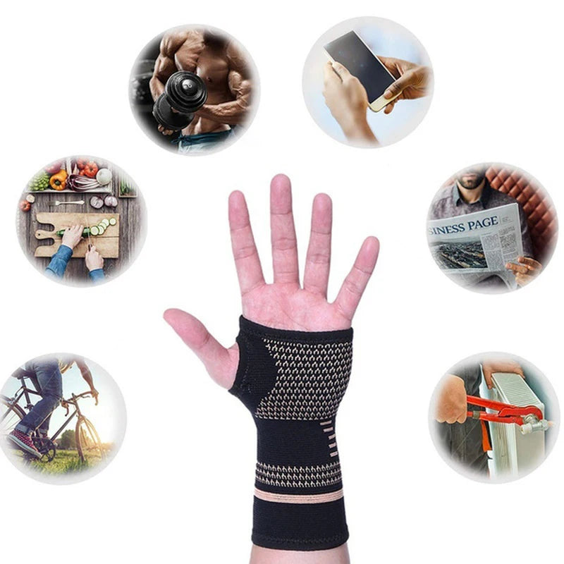 Atmungsaktives Material Handgelenkstütze Nahaufnahme - Nylon-Elasthan-Mix mit Mesh-Belüftung für schweißfreies Training