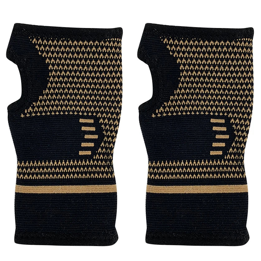 Atmungsaktives Material Handgelenkstütze Nahaufnahme - Nylon-Elasthan-Mix mit Mesh-Belüftung für schweißfreies Training