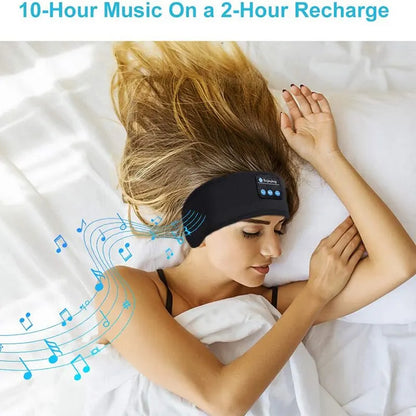Bluetooth 5.0 Schlaf-Kopfhörer mit Augenmaske - 10 Stunden Akkulaufzeit, HD-Stereo-Sound für Musik, Podcasts und Hörbücher genießen