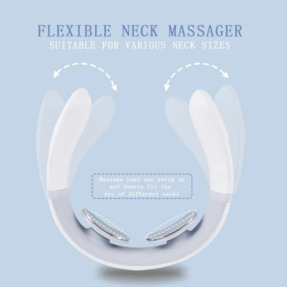 Kompaktes Nackenmassagegerät mit USB-Kabel, tragbar und kabellos für Entspannung unterwegs, im Auto oder auf Reisen