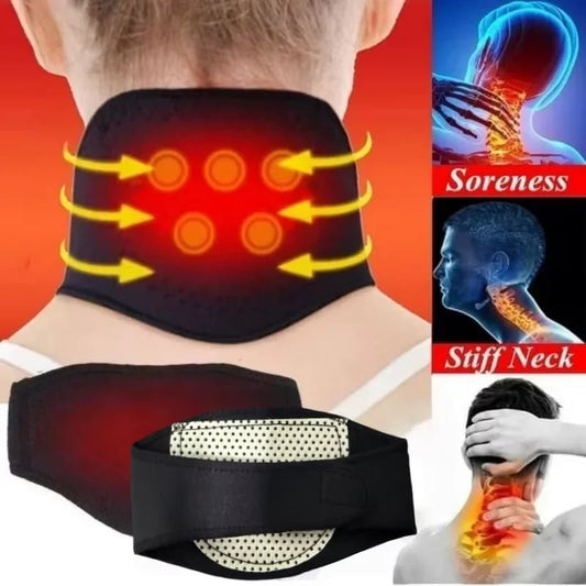 Selbsterwärmende Nackenstütze - Magnetische Zervikal Massage für Entspannung und Wärme