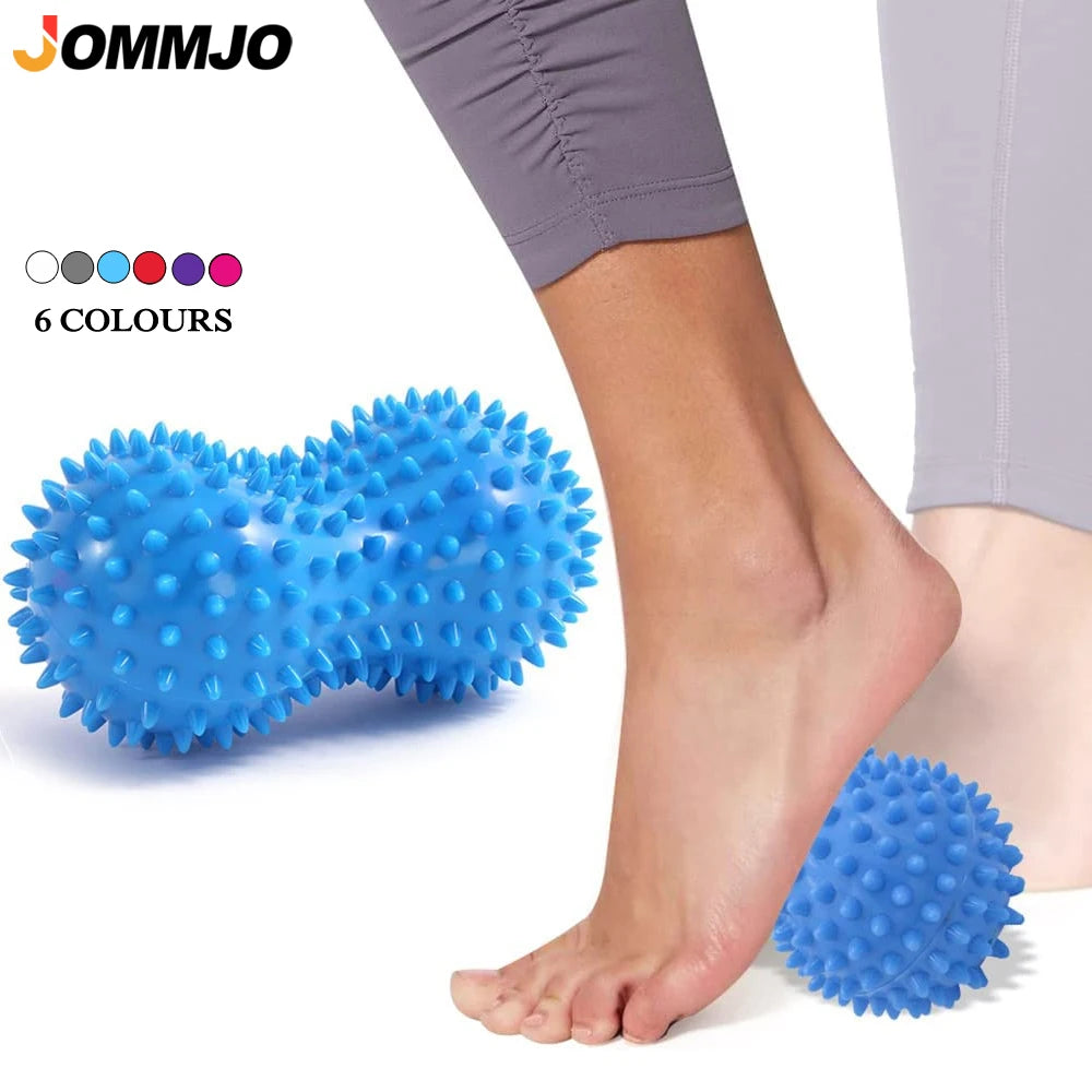 Peanut Ball Massageball Erdnuss-Form Doppelkugel Noppen Triggerpunkt-Therapie Plantarfasziitis Fußschmerzen Fersensporn Fußgewölbe