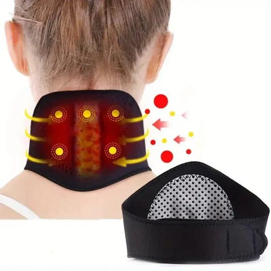 Selbsterwärmende Nackenstütze - Magnetische Zervikal Massage für Entspannung und Wärme