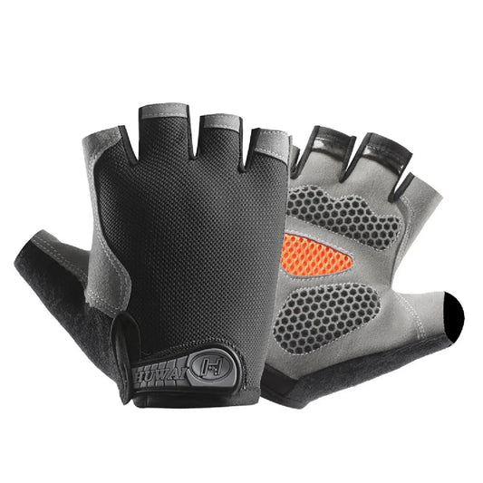 Fitness-Handschuhe fingerlos Krafttraining Bodybuilding Anti-Rutsch-Grip Silikon-Pads atmungsaktiv Mesh Handgelenkstütze Unisex