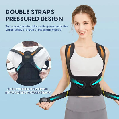 Ergonomisches Design der Haltungsbandage unterstützt Lendenbereich ohne Achselhöhlen einzuengen für natürliche Bewegungsfreiheit
