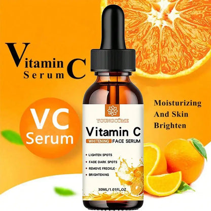 Vitamin C Gesichtsserum 30ml mit Hyaluronsäure, Anti-Aging Hautpflege gegen Pigmentflecken, Falten und Aknenarben