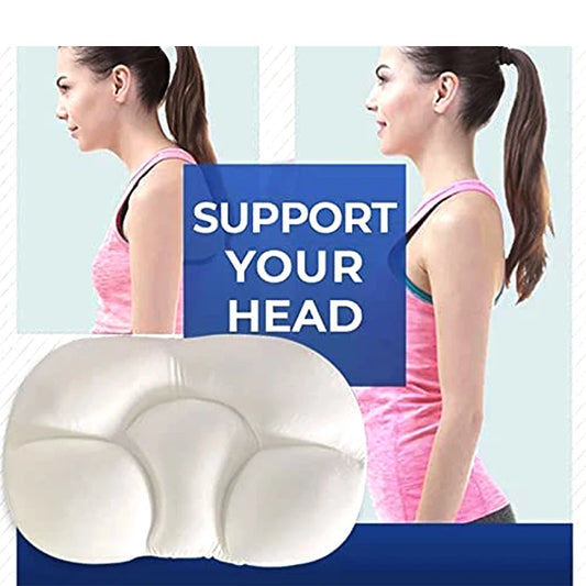 Orthopädisches Nackenkissen Memory-Schaum, alle Schlafpositionen, Druckentlastung, atmungsaktiv, 60x40x12 cm