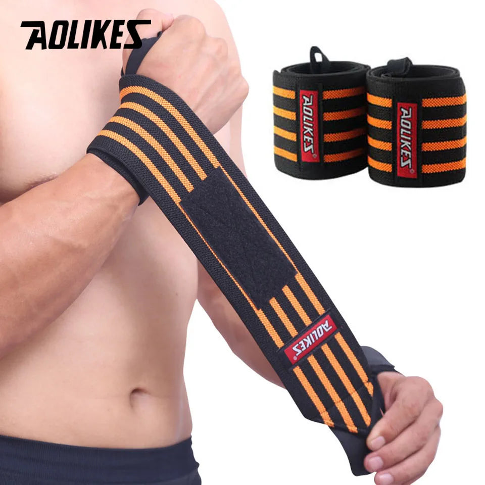 Professionelle Trainings-Handgelenkbandagen von AOLIKES für ernsthafte Athleten im Powerlifting Bodybuilding und Crossfit