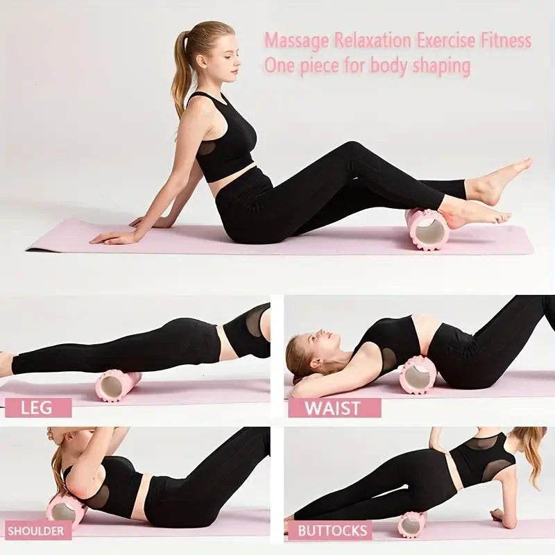 Foam Roller Detailansicht, hochwertiger Schaumstoff, ergonomisches Design, formstabil, rutschfest, langlebig für Sport