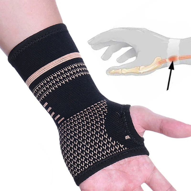 Atmungsaktives Material Handgelenkstütze Nahaufnahme - Nylon-Elasthan-Mix mit Mesh-Belüftung für schweißfreies Training
