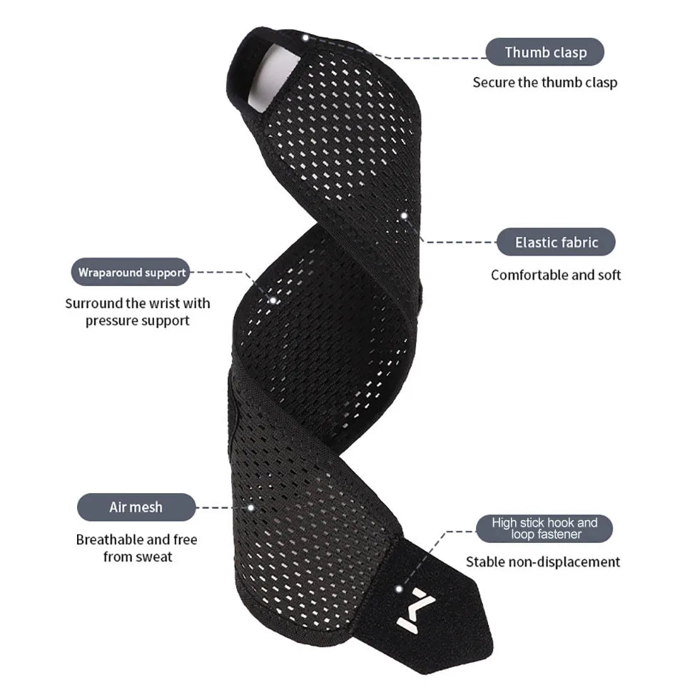 Detailansicht Nylon-Spandex-Material der Handgelenkbandage, atmungsaktiv und feuchtigkeitsableitend für Tragekomfort