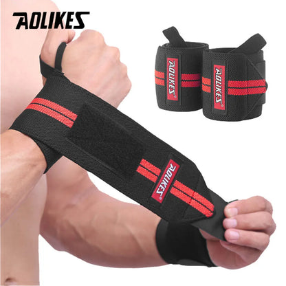 Professionelle Trainings-Handgelenkbandagen von AOLIKES für ernsthafte Athleten im Powerlifting Bodybuilding und Crossfit