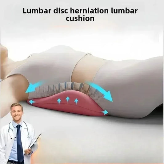Lendenkissen Memory-Schaum Schlaf, anatomische Konturierung, Wirbelsäulen-Lordose, Druckentlastung, atmungsaktiv beige