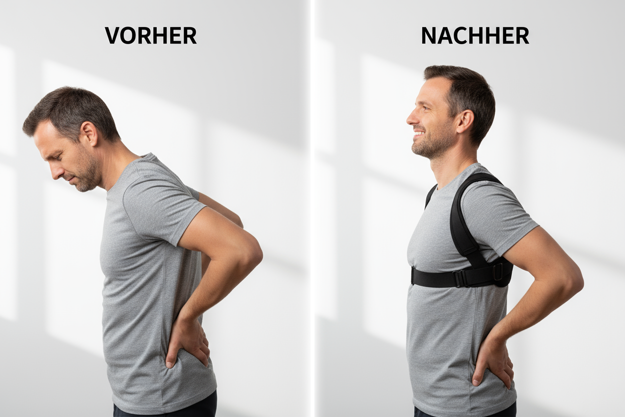 Vorher &  Nachher Effekt  unser Besteller Haltung Korrektur schmerzfrei sein