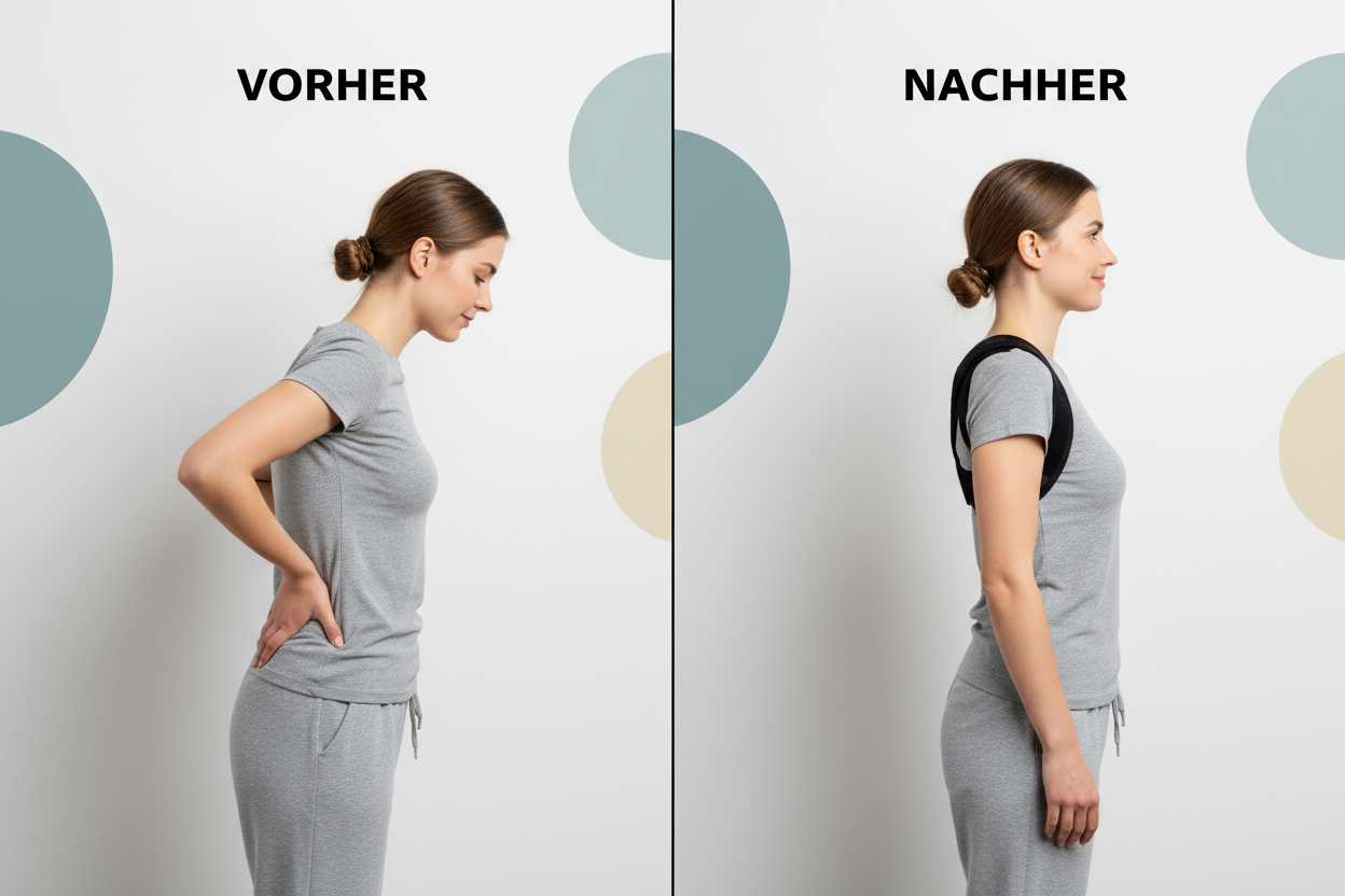 Vorher &  Nachher Effekt  unser Besteller Haltung Korrektur schmerzfrei sein